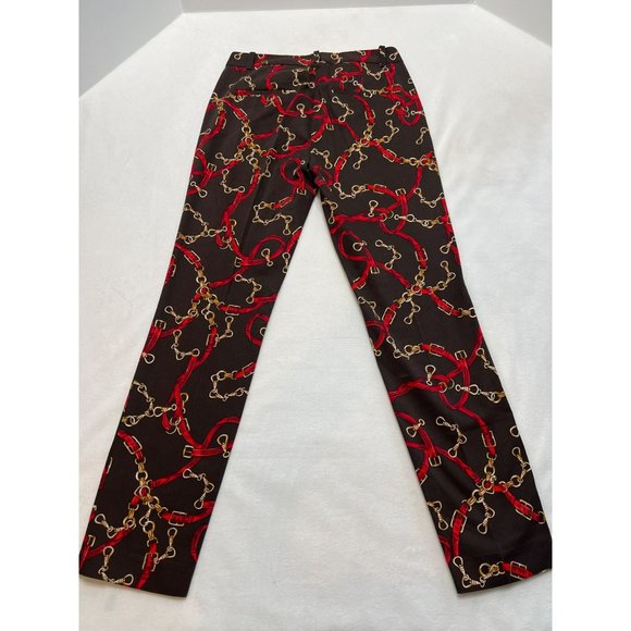Zara Chain Print Cigarette Pants Size Small - Picture 5 of 9